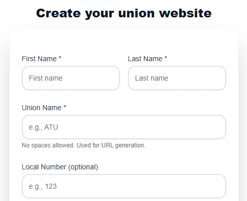Profile setup wizard screenshot